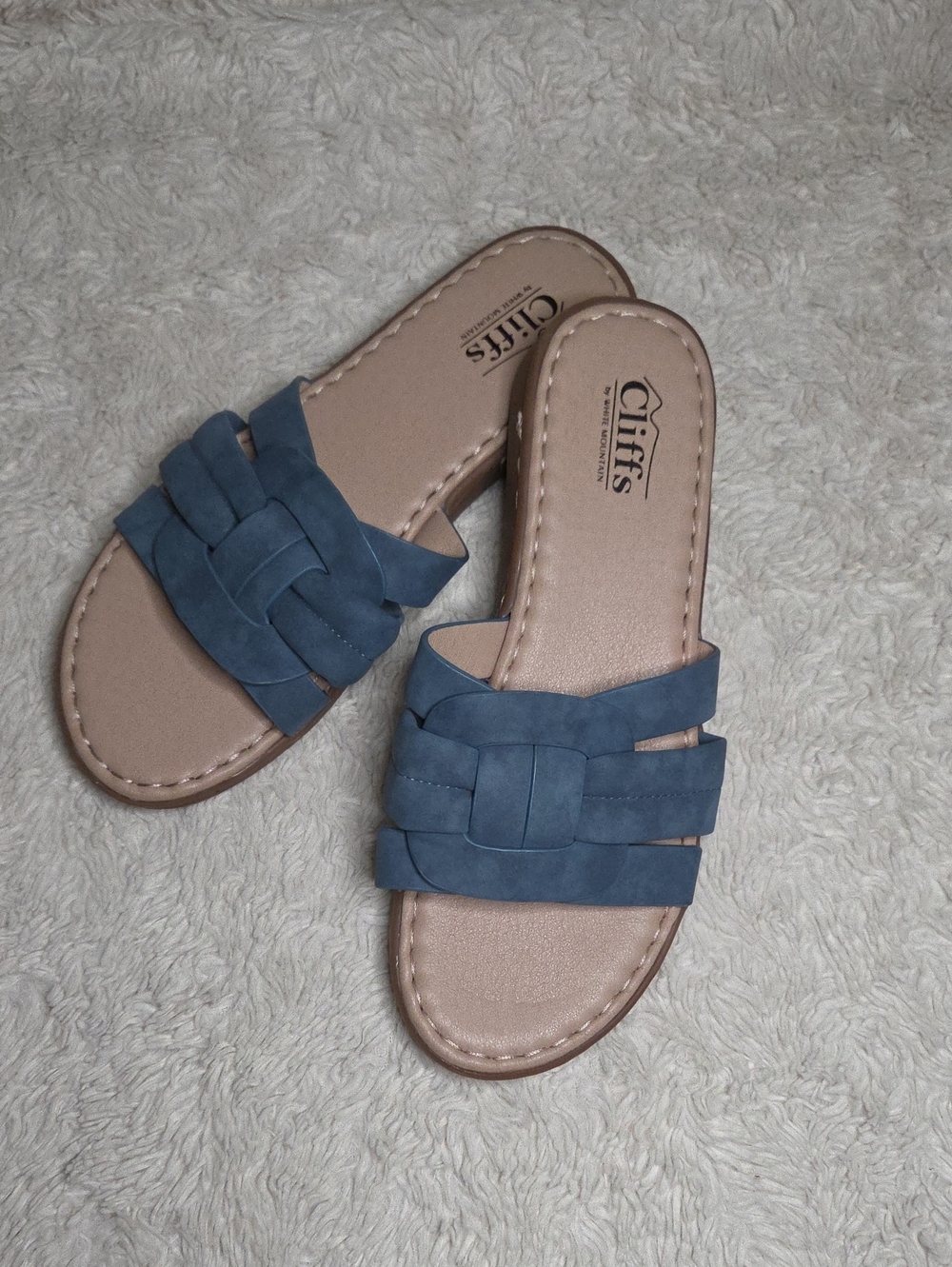 Women's Cliffs By White Mountain Blue Sandals Sz 8.5
